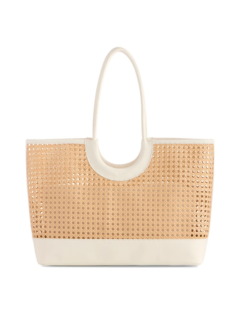 Anthropologie Shiraleah Lyra Woven Tote Bag White